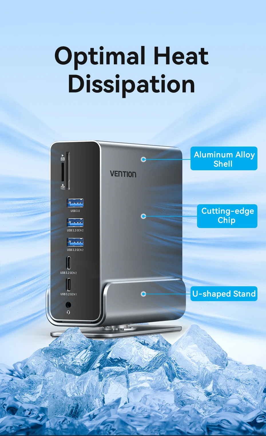 USB C HUB Docking Station to HDMI 4K@60Hz DP Four-Screen MST Display USB 3.2 A R
