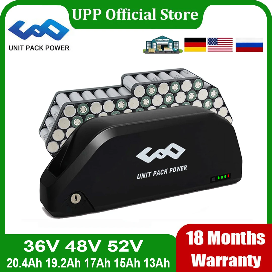 Polly Ebike Batteria 52V 48V 36V 20Ah 19.2Ah 17Ah 15Ah 13Ah Panasonic Lg Cell Per 250-1500W Bafang Voilamart Aw Ancheer Motor