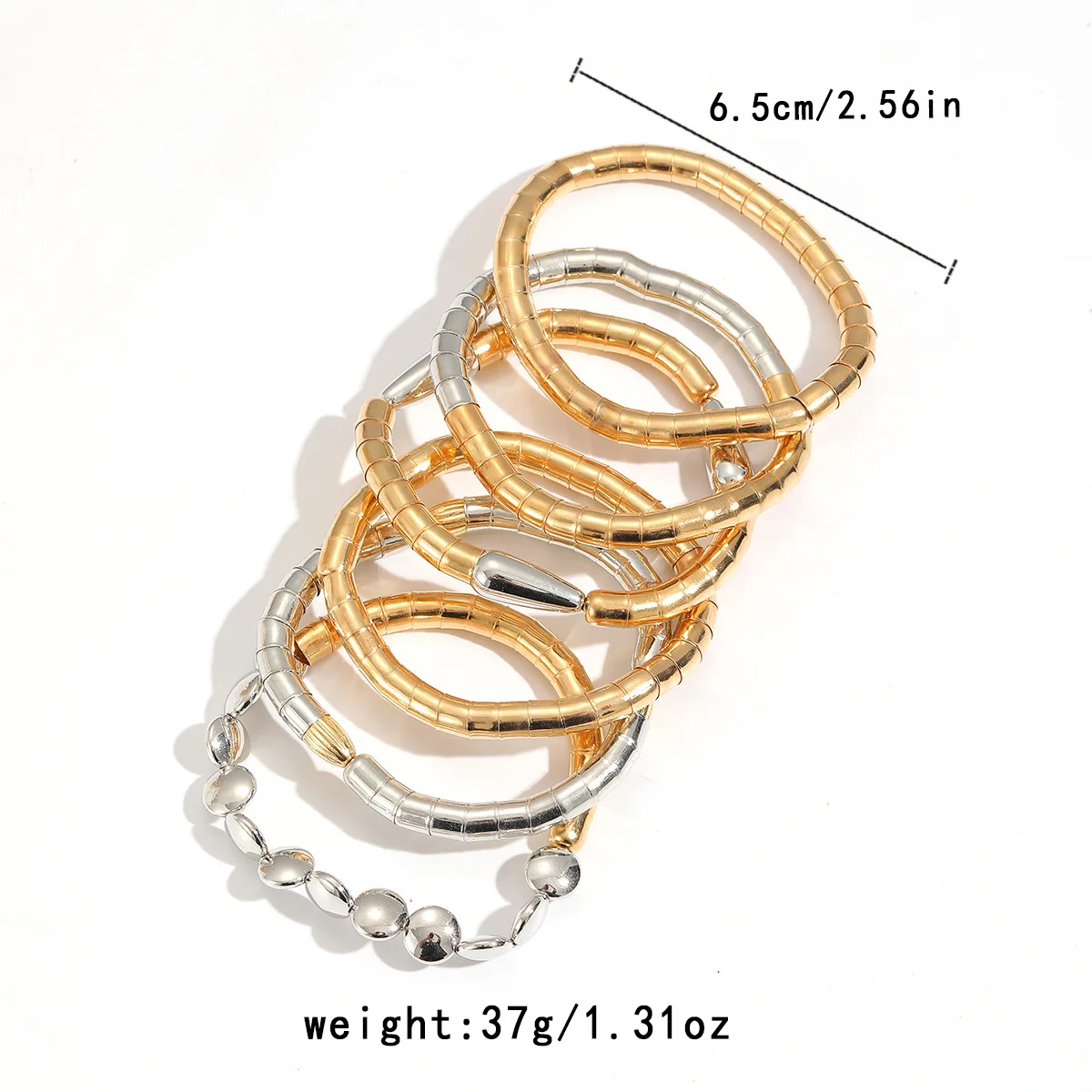 Fashion Exaggerated Jewelry Sets Women Color Block Multi Layer Stackable Necklaces Bracelets Elegant Banquet Jewelry Accessories - 6