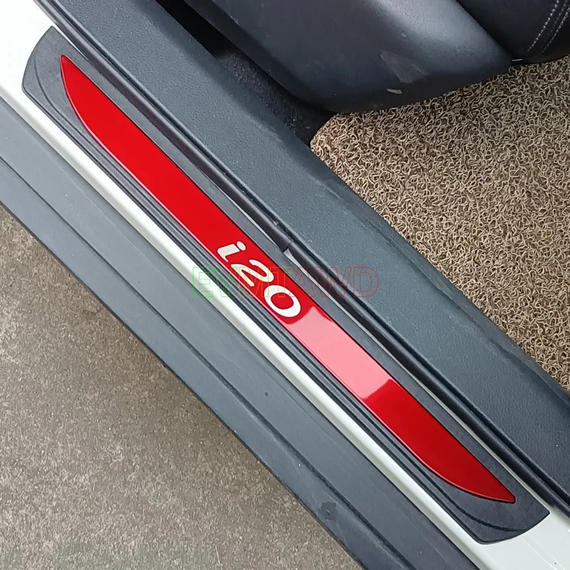 KELIANGFA 4 Pcs Car Door Sill Protector For Hyundai Kona SX2 2024 2025, Car Sill Protectors Sticker Anti-Scratch Carbon Fiber Protectors Strips