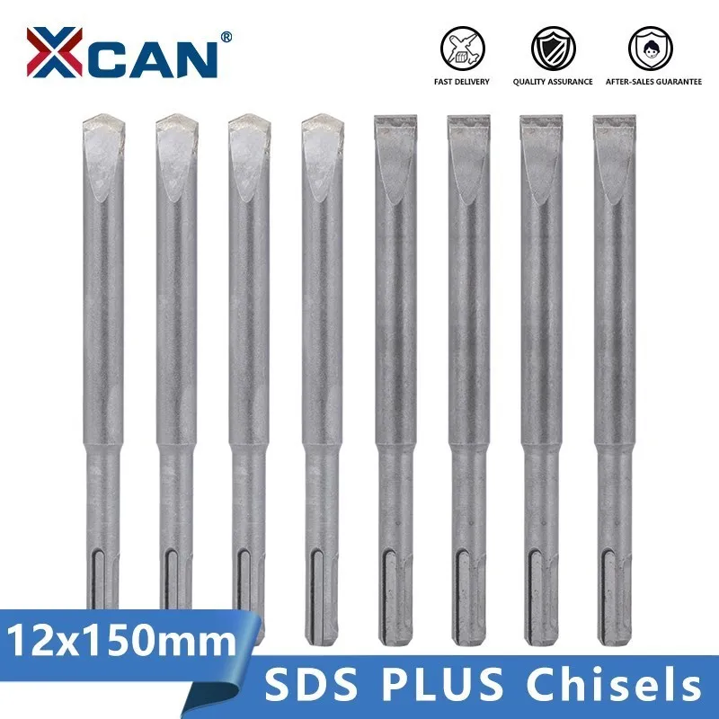 XCAN-SDS-PLUS-Chisels-Set-1PC-12x150mm-Electric-Hammer-Drill-Bit-for ...