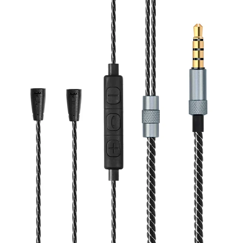 For Sennheiser IE80S IE80 IE8 IE8i Earphone Replaceable 3.5mm to 2-pin Single Crystal Copper Cable