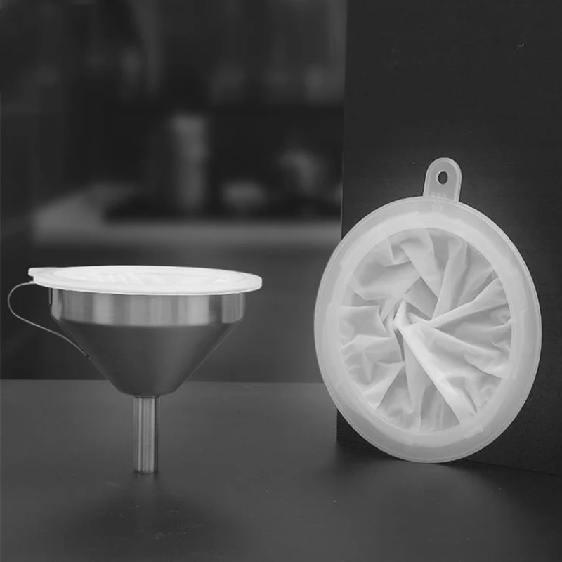 

Сетчатый нейлоновый фильтр Воронка Из Нержавеющей Стали Фруктовое молоко Традиционная китайская медицина масло белое вино кипяченая вода конический фильтр