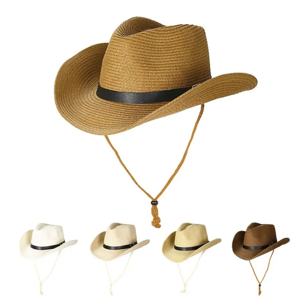 

UV Protection Sun Hat Summer Wide Brim Travel Straw Cap Outdoor Breathable Jazz Hat Men Women