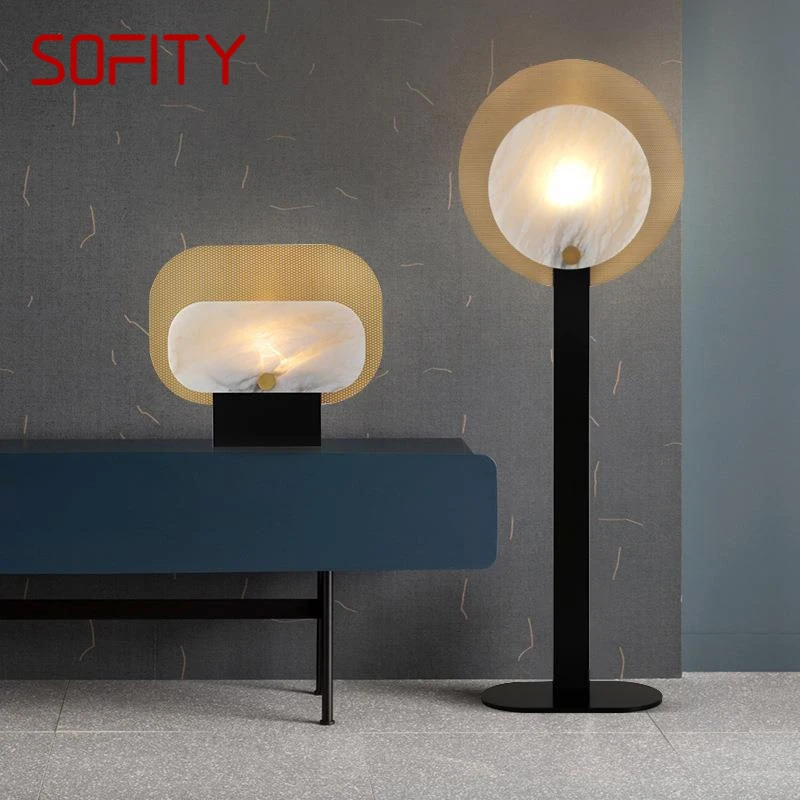 

SOFITY Nordic Marble Floor Lamp luxury Modern Family Iiving Room Bedroom LED Creativity Decorative Standing Light