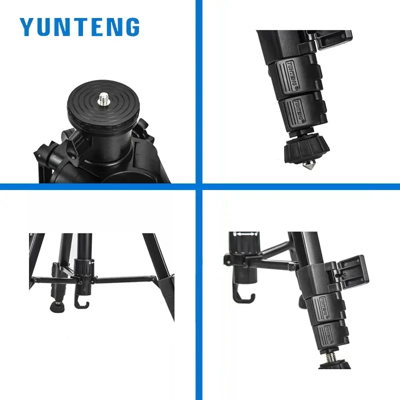 YUNTENG DSLR 카메라용 삼각대, 사진 라이브 비디오 램프 거치대, 다기능 사진 액세서리, 6680