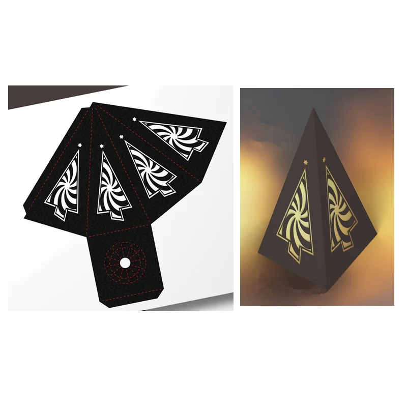 Nuovo 3D Tagliabile Cono Tea Light Mini Box Metal Cutting Dies Per Scrapbooking Paper Making Frame Card Craft Supplies No Stamp