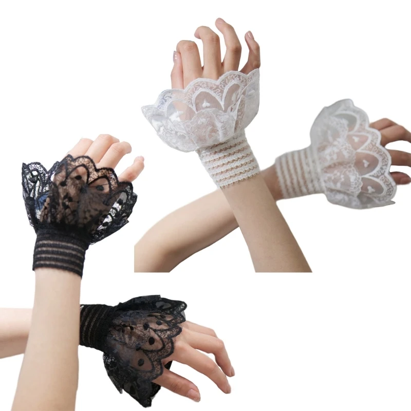 

Съемные рукава, гофрированные кружевные манжеты, рукава для девочек, женские манжеты, рукава