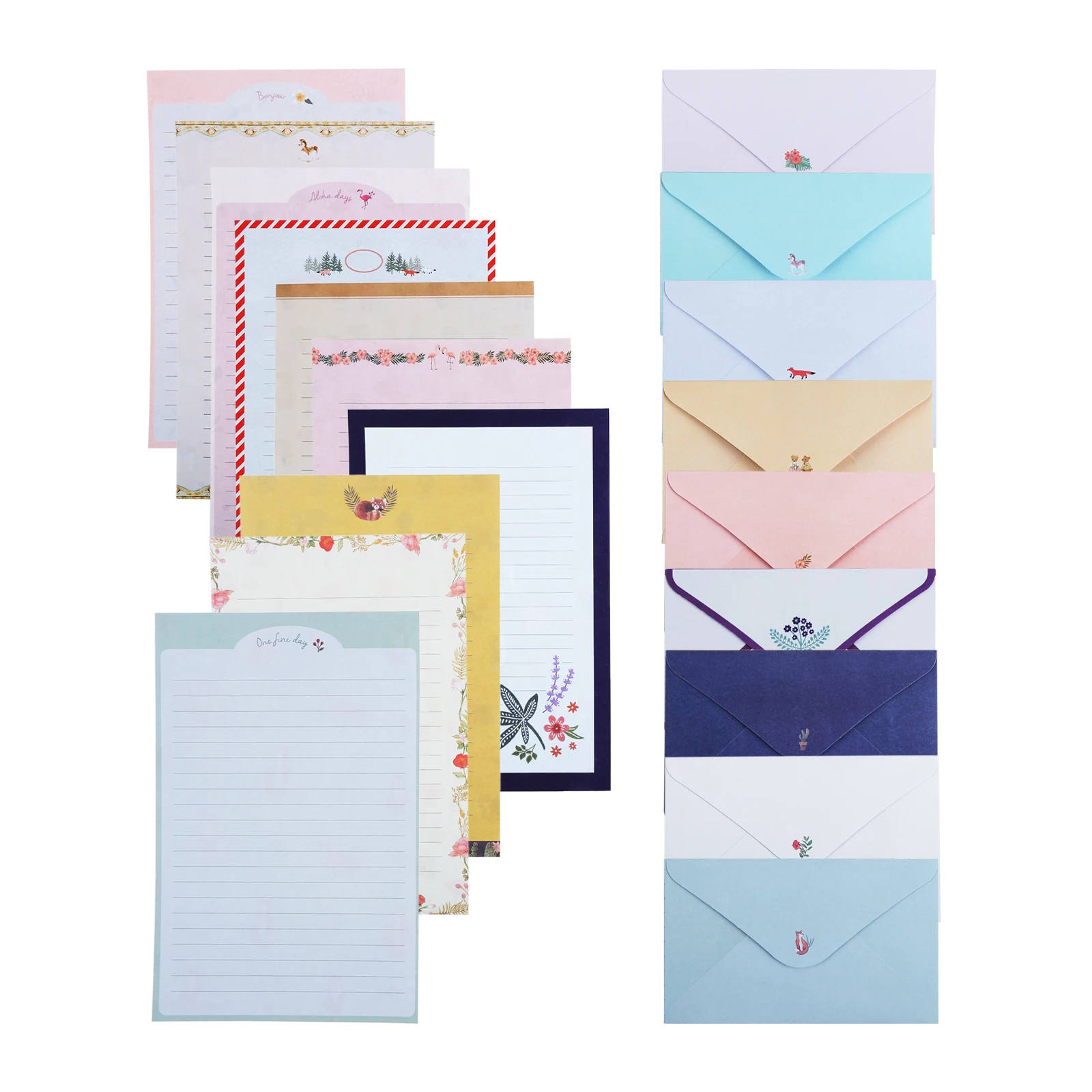 6Pcs Letter Papers + 3PCS Envelopes Sweet Letter Paper Envelope Set Cute Animal Writing Papers Festival Letter for Friends 0 2 years newborn baby headwear 3pcs spring autumn toddler baby elastic bow hair ornament cute headband for baby