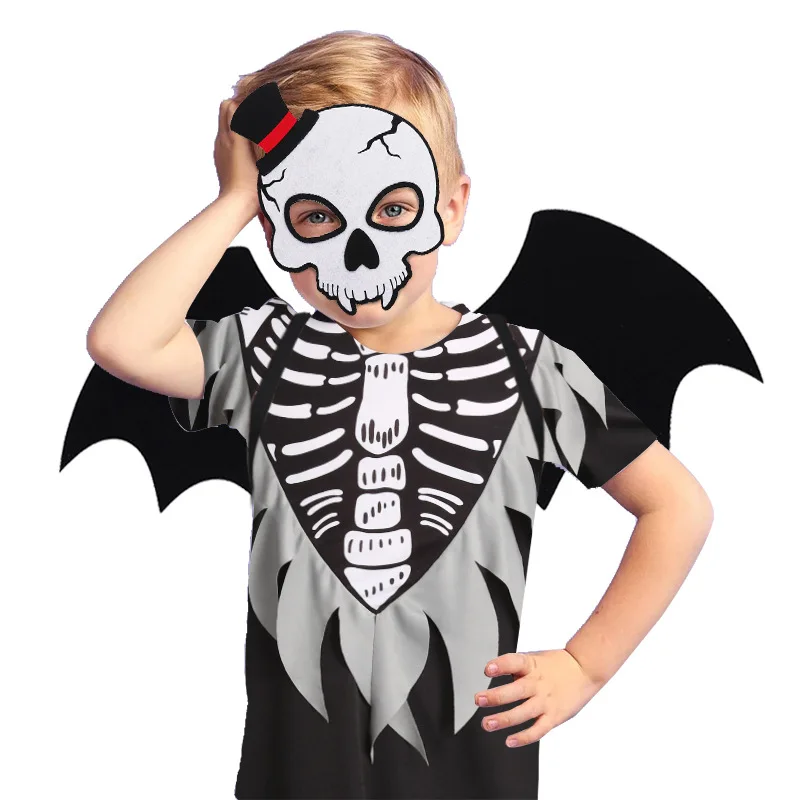 Children's Non-woven Wing Mask Set Halloween Ghost Festival Party Party Performance Props Dress Up