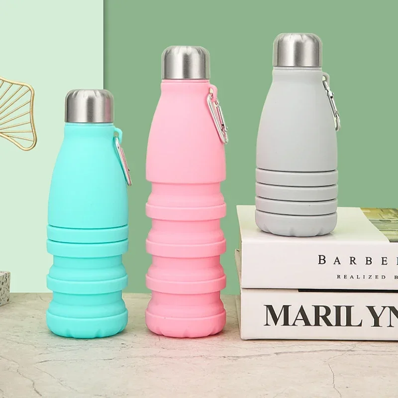 Telescopic Silicone Water Bottle Portable sports cup folding water kettle suitable both hot and cold sports water Bottle fitness