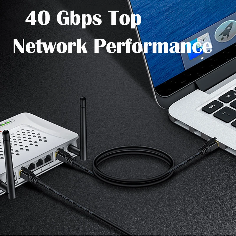 Ultra-Fast Cat8 Ethernet Cable – High-Speed Network LAN Cord