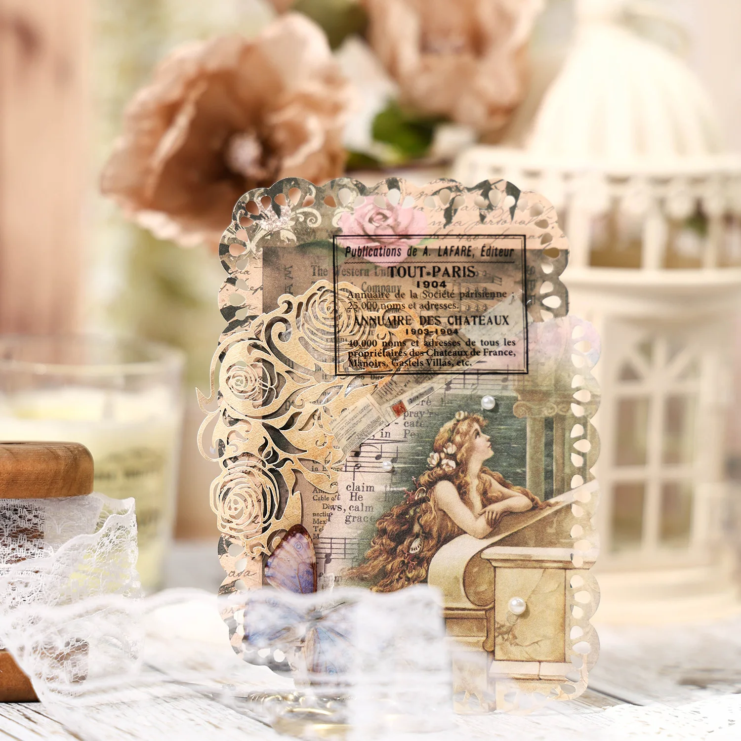 Vintage Lace Scrapbook Paper 2