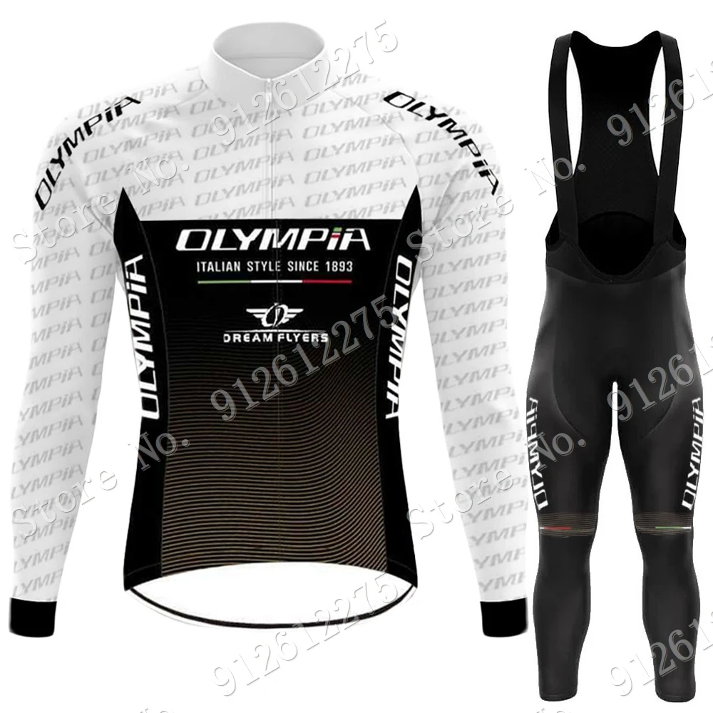 Maglie Olympia Italia Italian 2023 Cycling Jersey Set Mens Summer Ciclismo Abbigliamento Manica Lunga Mtb Bike Road Pants Bavaglino Maillot
