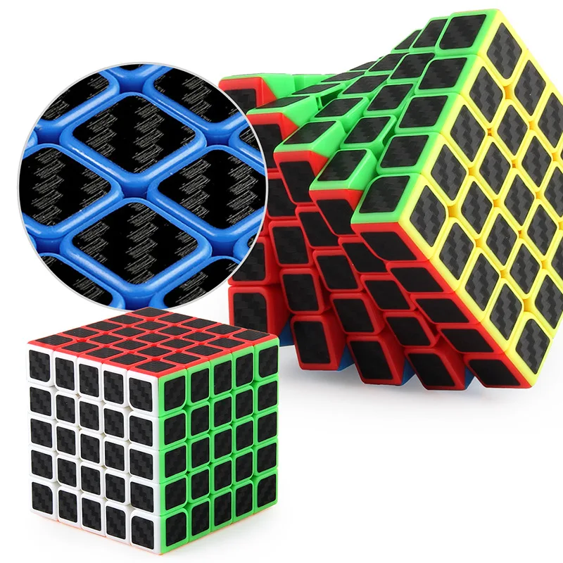 Set Cubo Magico Carbono Moyu Mei Long 2x2 3x3 4x4 5x5 B+ D