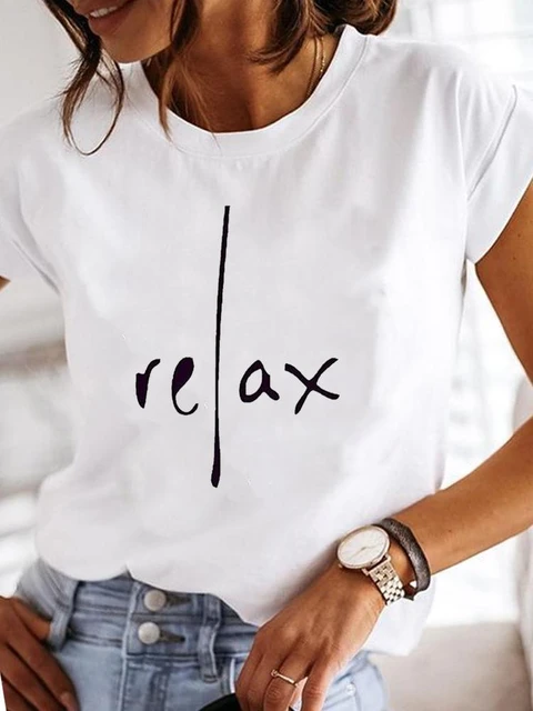 Clothes Ladies Summer T Clothing Print Fashion Casual T-shirts