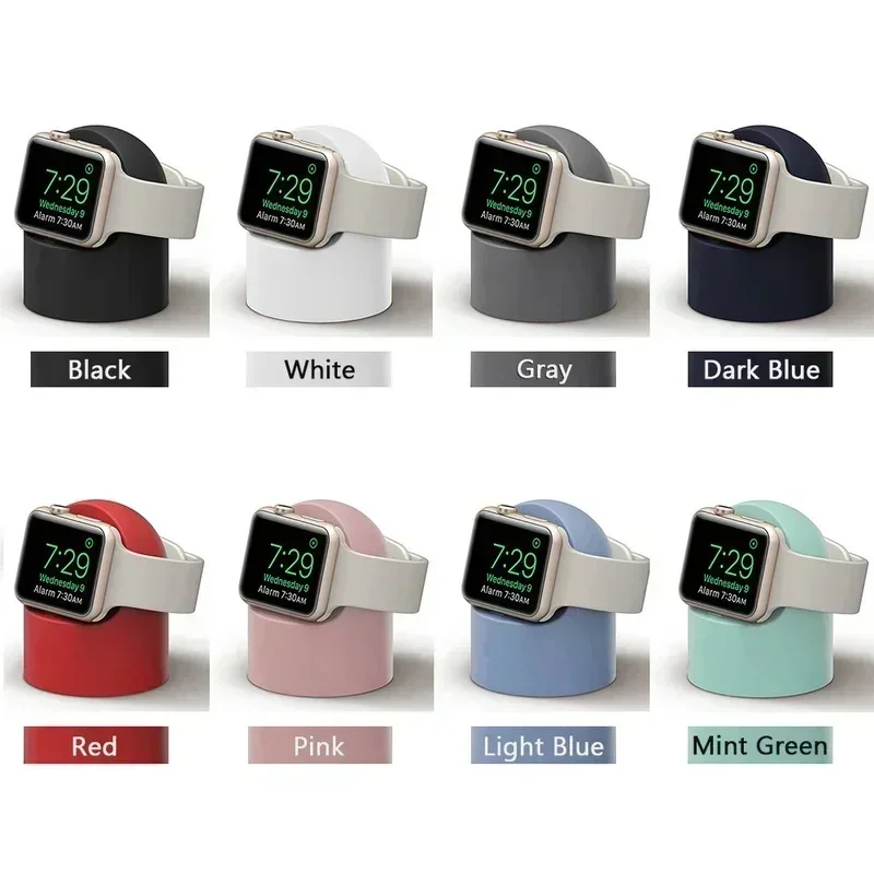 For Apple Watch Charger Stand iWatch Ultra/8/SE2/7/6/SE/4/3 49mm/45mm/44mm/42mm/41mm/40mm/38mm Durable Silicone Nightstand Mode
