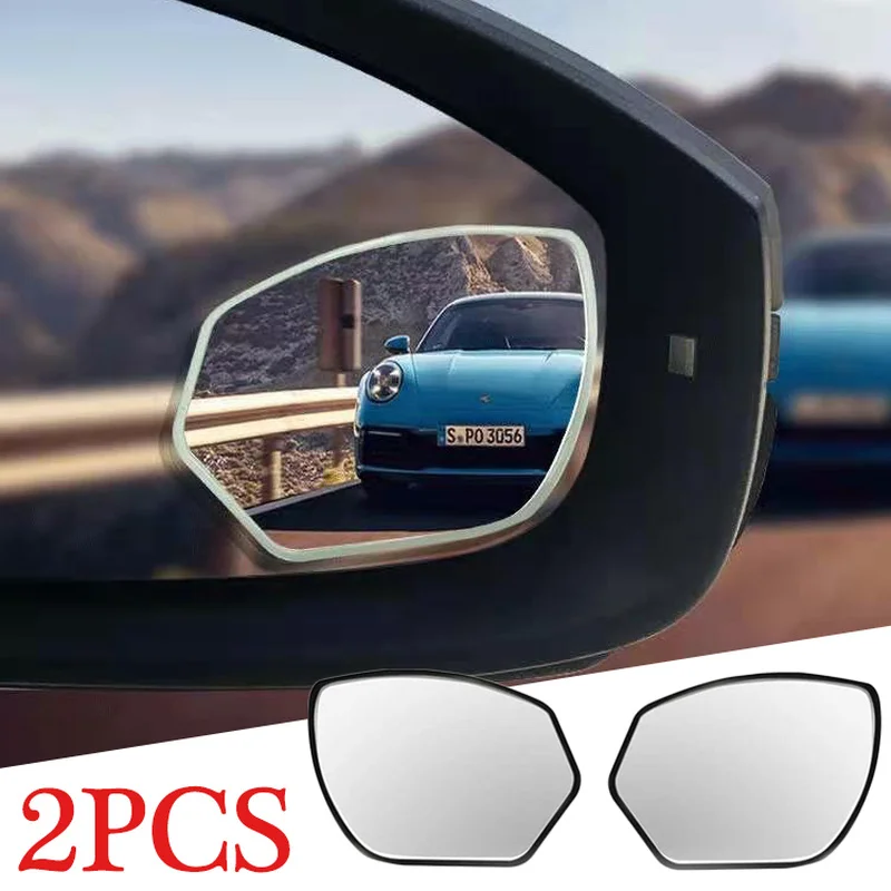 

2pcs Universal Car Blind Spot Mirror Rotatable Wide-angle Rearview Mirror Auxiliary Convex Mirrors Safety Driving Accessories