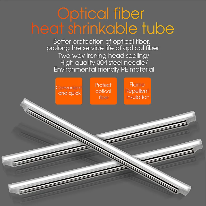 60MM Heat Shrinkable Optic Fiber Splice Fusion Protection Tube Fiber Splice Sleeve High Shrink Ratio Cable Protective Free Shipp 164pcs560pcs car cable tube kit heat shrinkable tube sleeve sleeve assorted tube multi mix color size