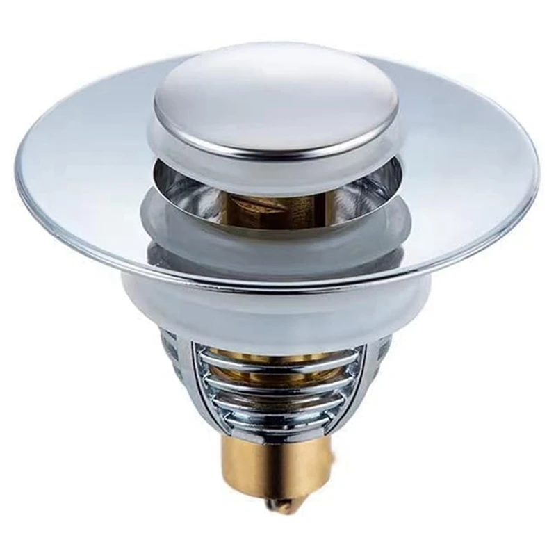 

Tub Drain Stainless Steel Sink Cover -Up Universal Odor Resistant Sink Drain With Silicone Gasket