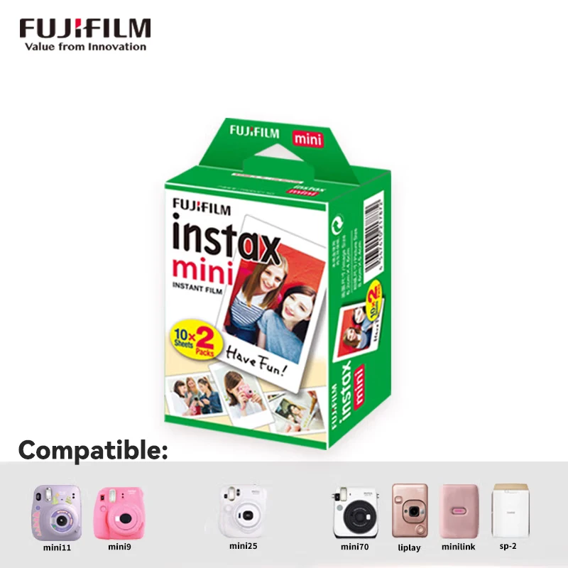 Instax Mini 12 Fujifilm Film Paper For INSTAX Photo Camera Mini 11 Evo LiPlay 20 90 40 9 7+ Film Pack Kit Instant Film Paper