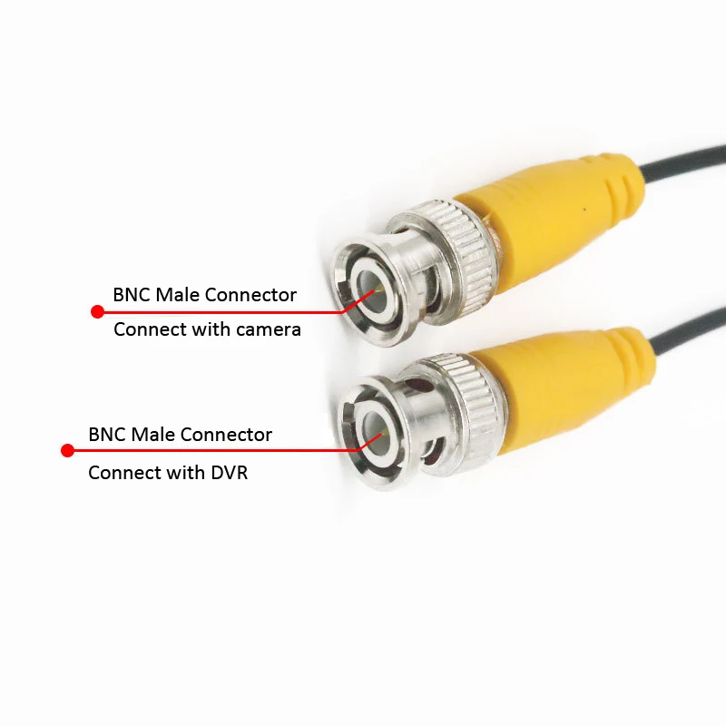 AHD CCTV Camera Video Cable BNC+DC 2 in 1 Video Power Analog Cameras Wires for 2MP 5MP 8MP AHD/TVI/CVI/CVBS Analog DVR System 6