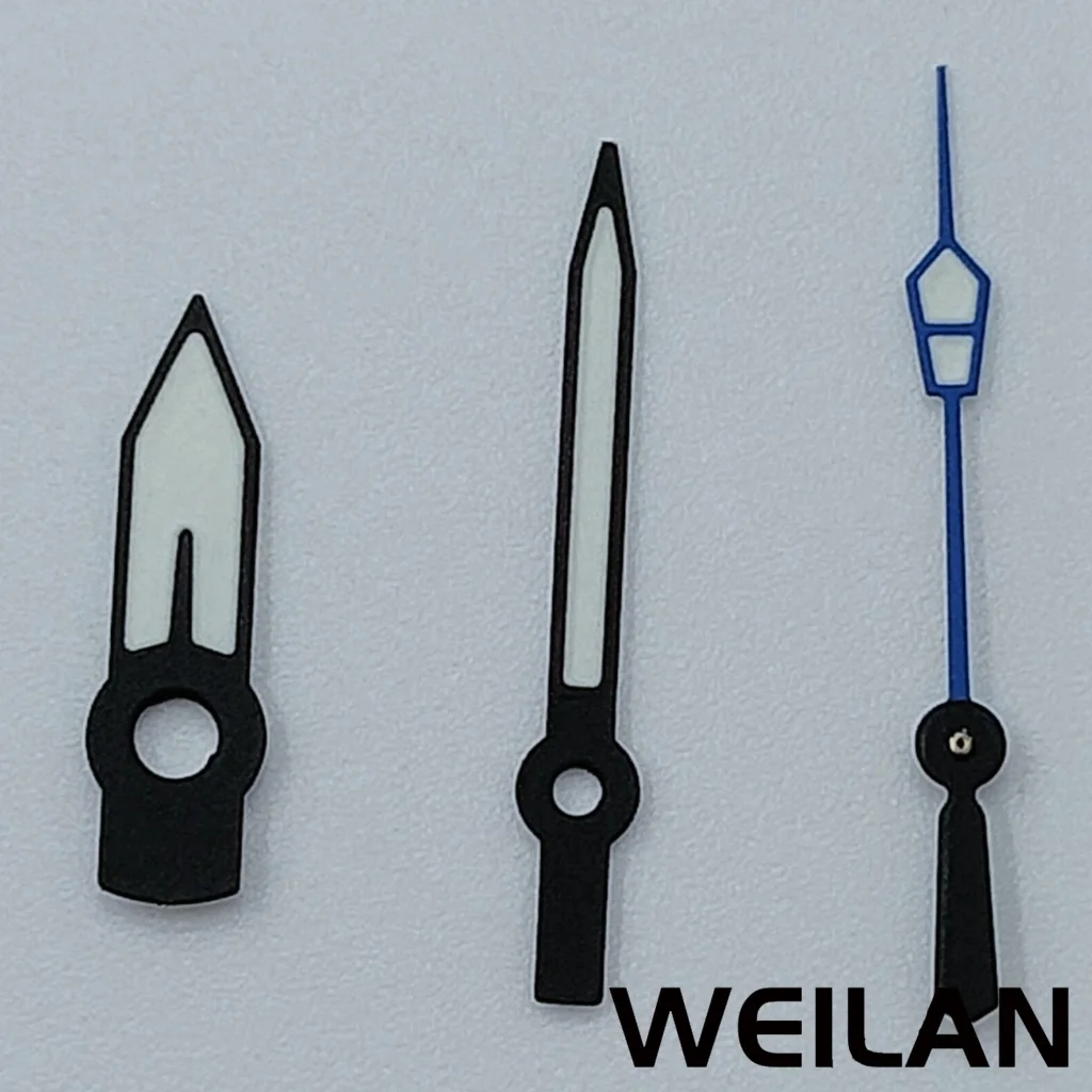 Silver Black Luminous Watch Hands