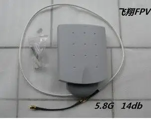 

High gain wireless 14dbi outdoor 14db panel patch antenna for Ground System FPV Auto Antenna Tracker Gimbal 5.8G 1.2GHZ VTX