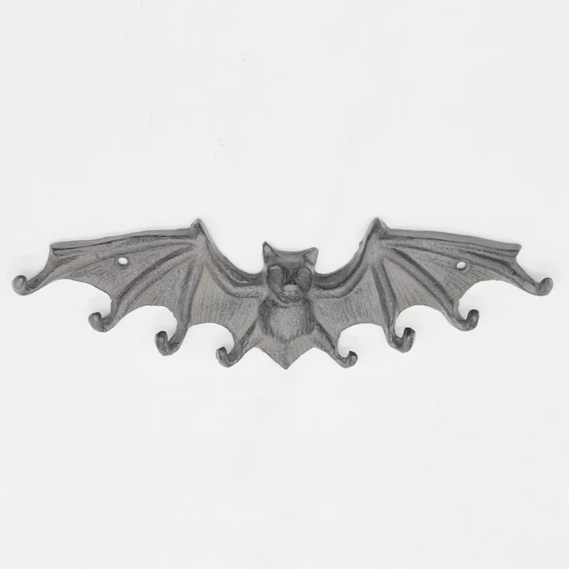 European Style Cast Iron Bat Hook Home Wall Decoration Clothes Hats Key Hooks Retro Creative Entrance Model Room Decoration 5