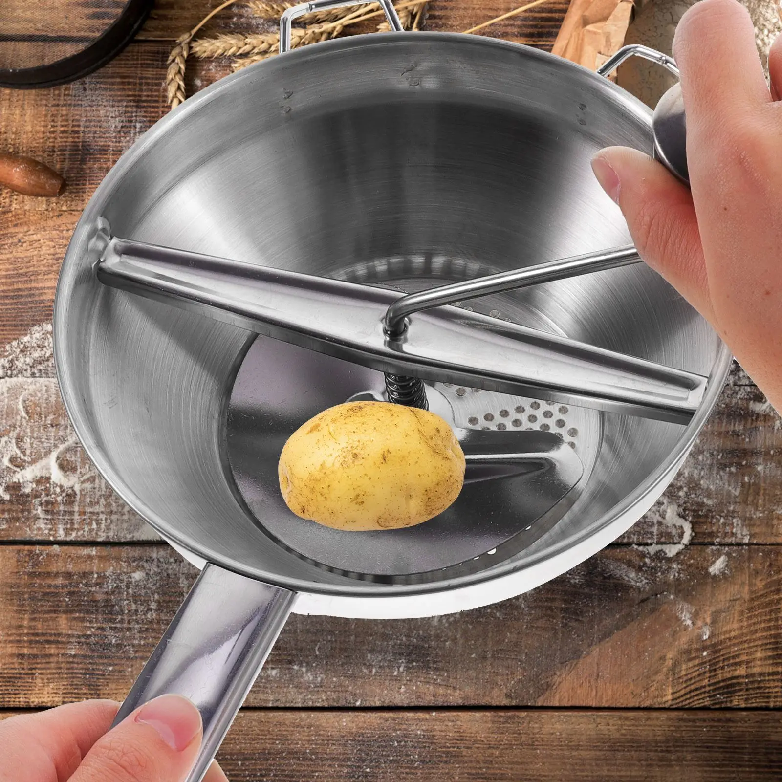 Stainless Steel Hand Crank Manual Grinder for Vegetable Mashed Potato  Tomato Applesauce Dishwasher Food Stirrer Food Mill - AliExpress