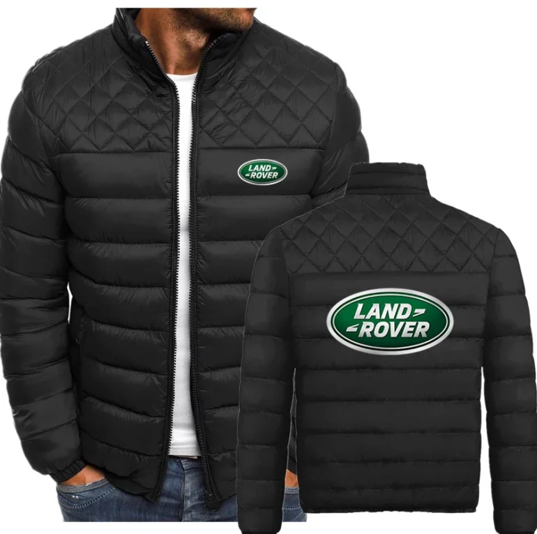 

Autumn Winter LAND ROVER Men's Cotton Padded Jacket Simple And Fashionable Ling Grid Cotton Padded Jacket Men's Fashion Jacket