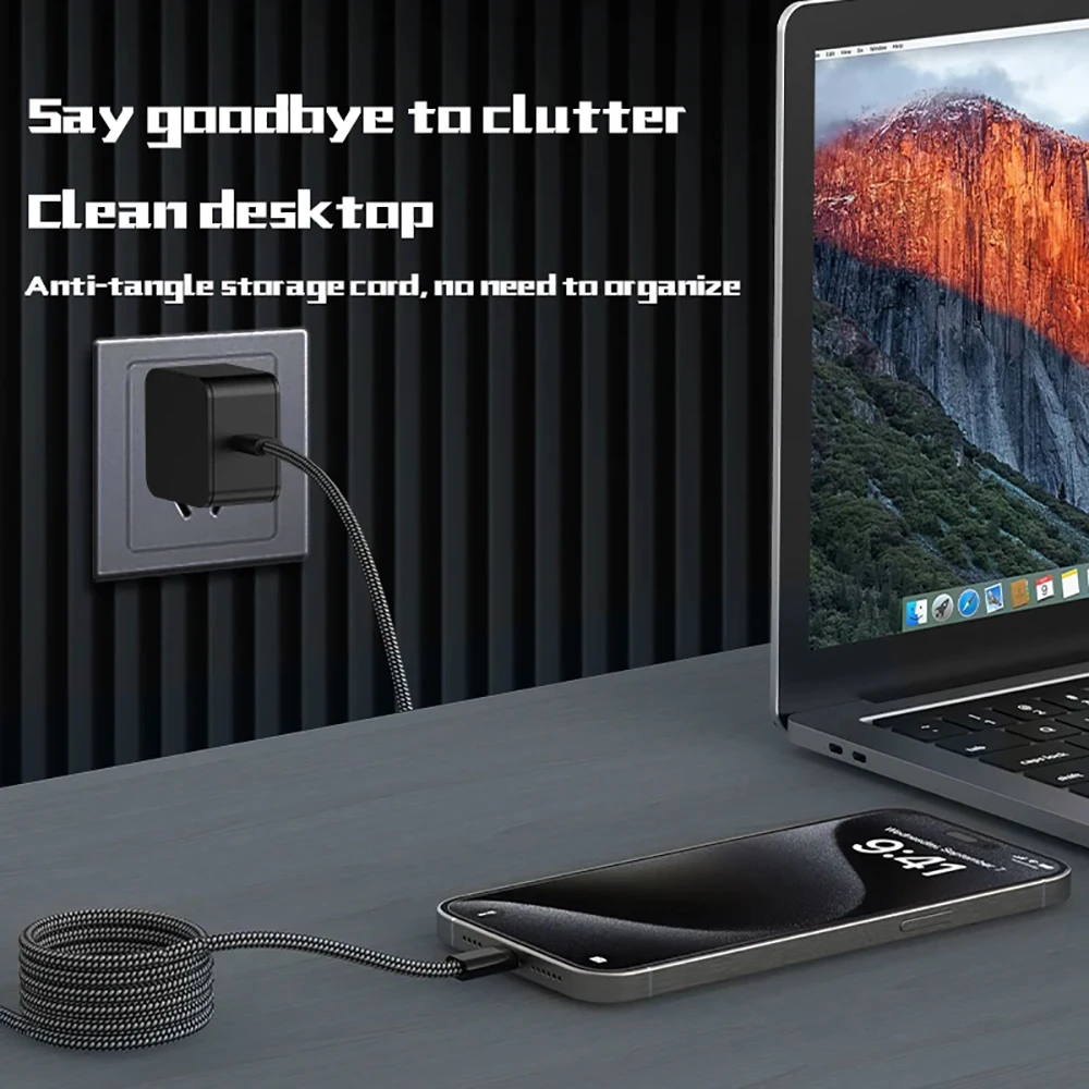รูปสินค้า สายชาร์จแม่เหล็ก USB-C 2 เมตร ชาร์จเร็ว PD 100W