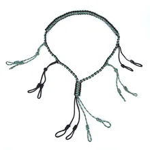 

Outdoor Hunting Accessory Duck Call Lanyard Paracord Knitting Necklace Wildfowl Whistle Sling(black + camouflage green ) Duck