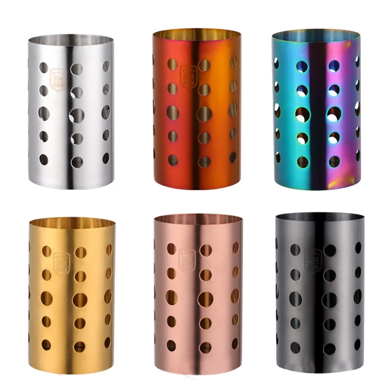 

Stainless Steel Kitchen Chopsticks Tube for Spoon Knife Fork for Case Durable Ventilation Gift Rust-proof Easy to Use Gi