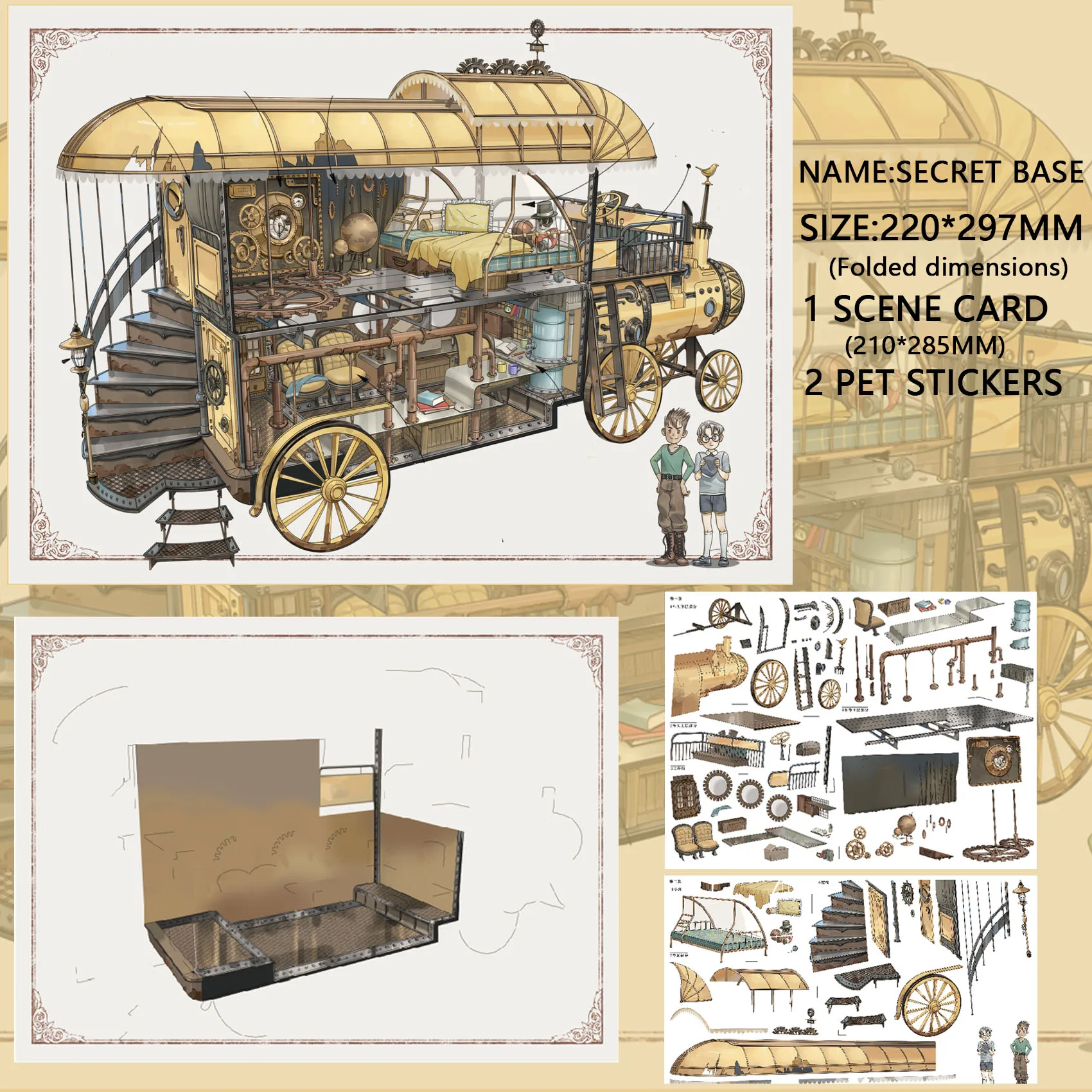 Sky Island 3D DIY Crystal Diamond Landscape Sticker - Creative Scrapbook & Photo Frame Decoration