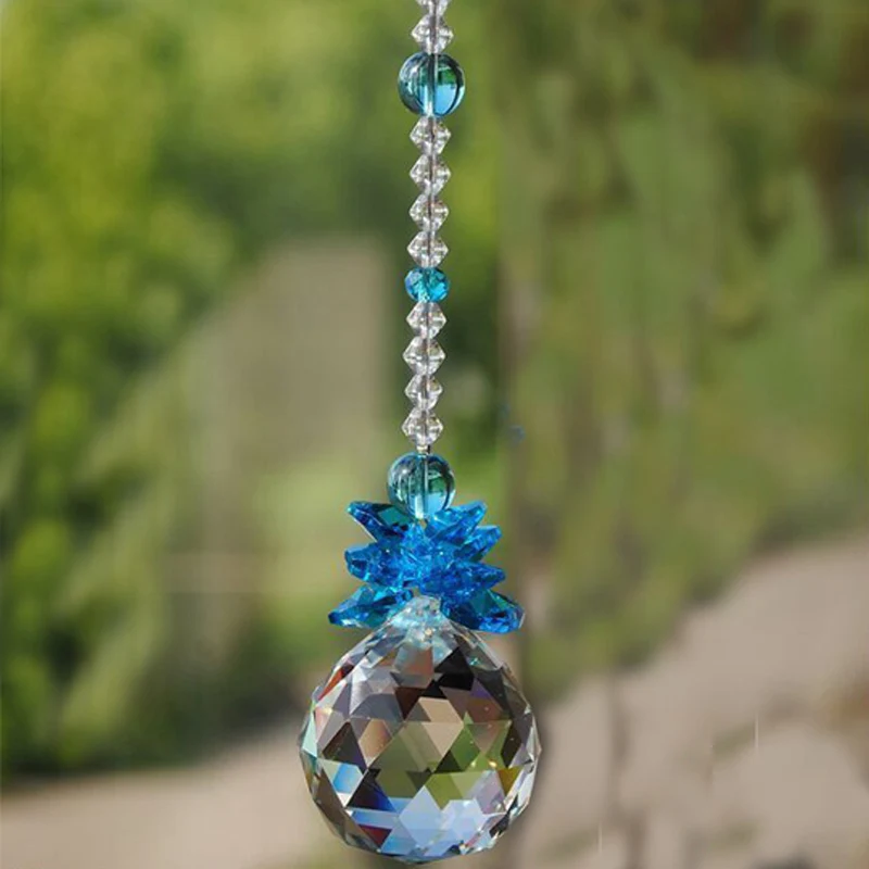 Crystal Rainbow Suncatcher Ball Prism Hanging Fengshui Pendant Window Ornament 20mm 30mm 40mm 1PCS