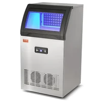 Commercial Ice Maker Machine, 119 LBS/24H Stainless Steel Under Counter Ice Machine with 24 LBS Storage 1