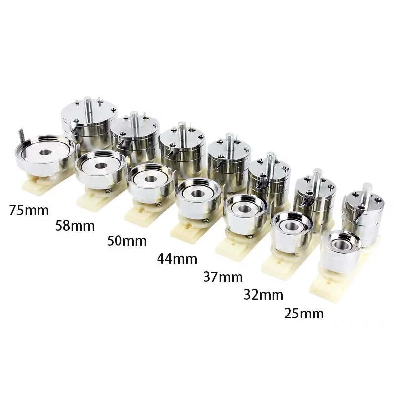 25/32/37/44/58/56/75MM Badge Pin Button Maker Die Mold, Button Making Badge Punch Press Machine Mould DIY Maker Dies Molds