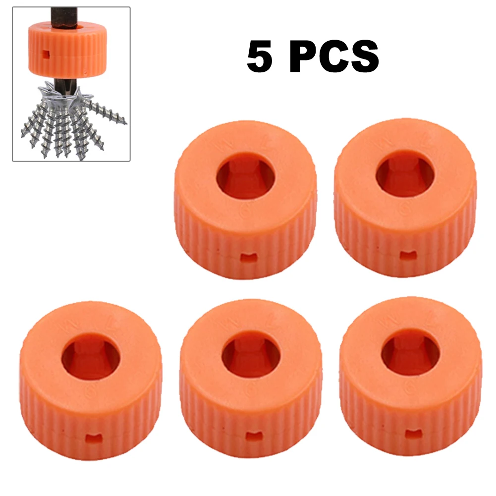

5Pcs 7mm Orange Mini Round Magnetic Ring Pick Up Tool Used For Magnetizer Ring For Screwdriver Bits Hand Tool Sets