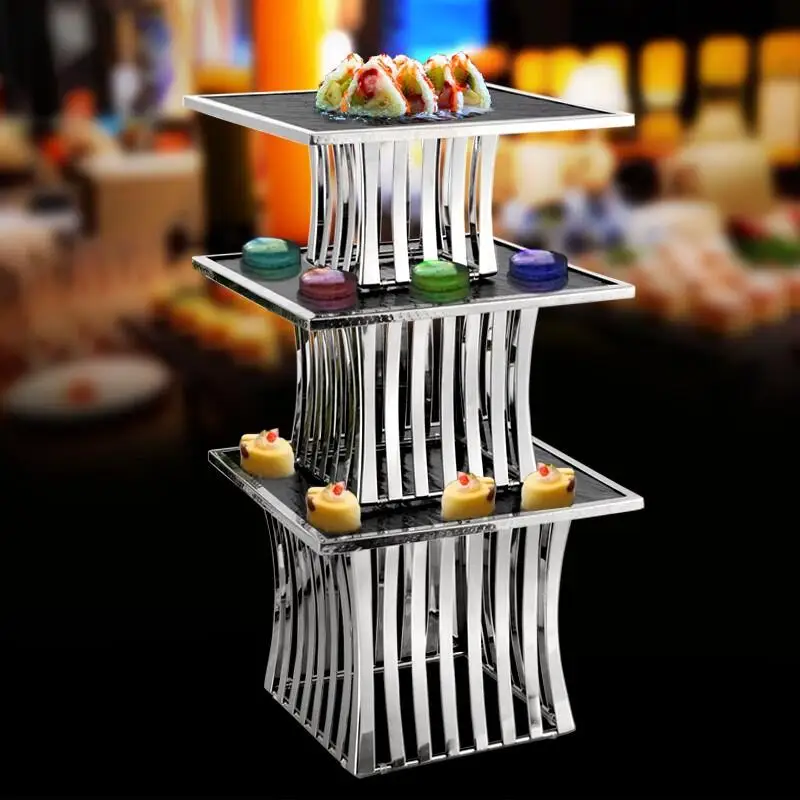 Pastry Food Racks Stainless steel snack rack Pastry rack Cold meal party Dessert table ...