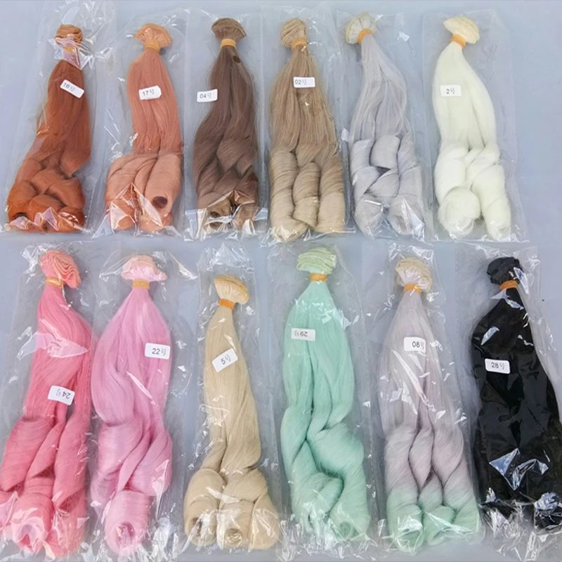 15cm curly doll hair blonde coffee black brown natural color wave doll wigs for 1/3 1/4 1/6 BJD SD diy accessories Doll Accessories Doll Wigs Toy Wigs