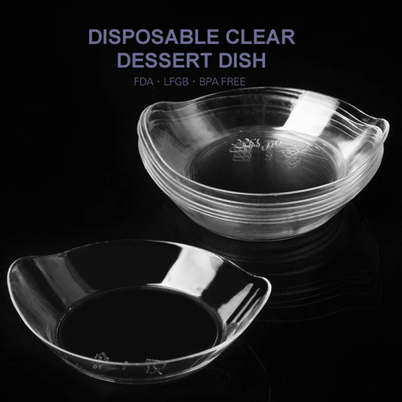 Description Picture 4 of item25Pcs Disposable Ice Cream Cup Plastic Fruit Candy Cake Jelly Yogurt Mousse Dessert Baking Portion Food Container Pastry Tools