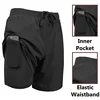 Men's Built-in pocket Shorts Quick-drying Fitness Double Layer Shorts Men Breathable Workout Training casual Sports Short Pants