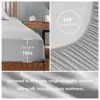 Battilo Double Bed Sheet Set 4Pieces Bedding Set with Pillowscases Luxury Soft Flat & Fitted Sheet For Twin Full Queen King Bed 4