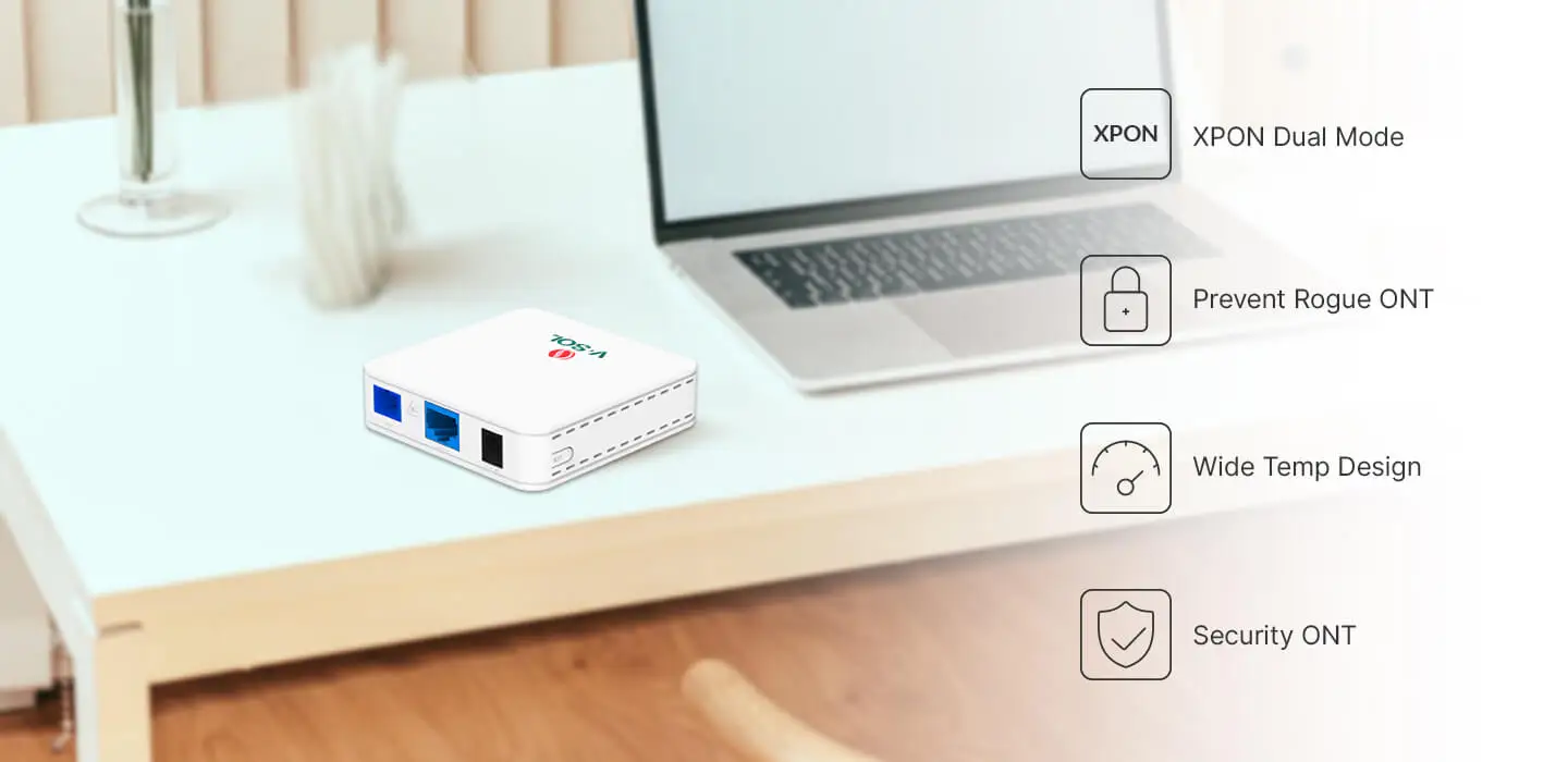 VSOL 2.5Gb XPON ONT V2801Q EPON GPON ONU SC Connector pon module HGU PPPoE IPoE