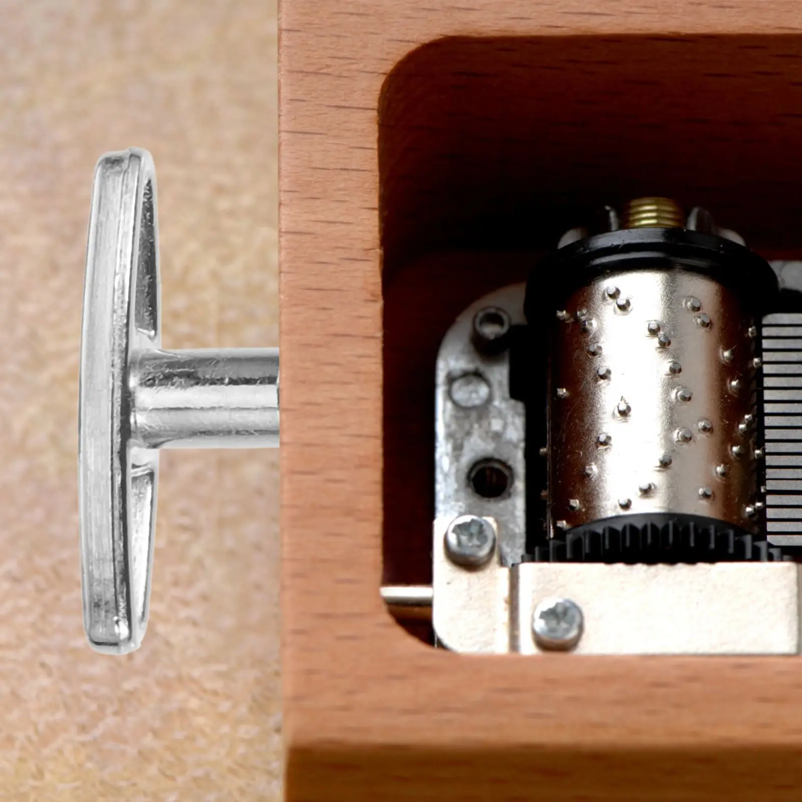 Musical Box Wind Key 8pcs Music Box Mechanism 20Mm Musical Rotating Knobs Clockwork Music T Shape Bar Replacement Winder