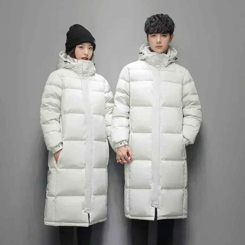 New -20&deg;C Down Jacket Men Long Jackets Winter Warm Lightweight White Duck Down Coats Men Streetwear Overcoats Women Clothing