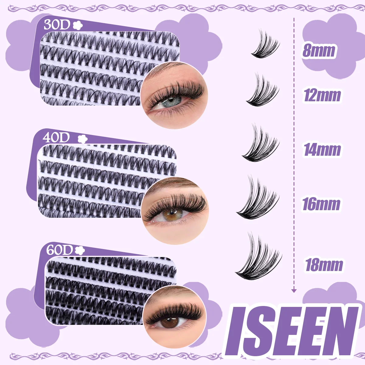 Natural Look Eyelash Extension Set with Bond and Seal Remover