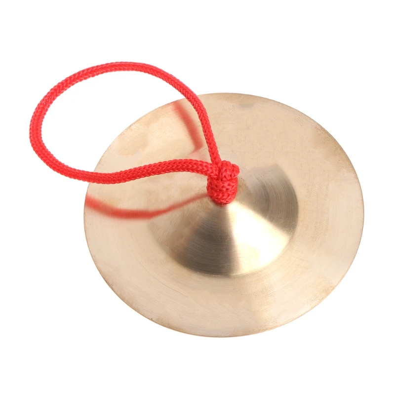 2Pcs 9cm Copper Cymbal Hand Percussion Orff Instruments Gift Toys for Child Kids Preschool Early Educational Buddhist Chimes