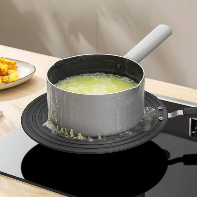 Placa Difusora De Calor Para Inducción 28 Cm - De Acero Inoxidable, Adapta Ollas Pequeñas A Cocinas De Inducción